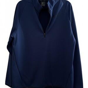 navy blue Nike Dri-FIT long-sleeve quarter-zip pullover SZ large